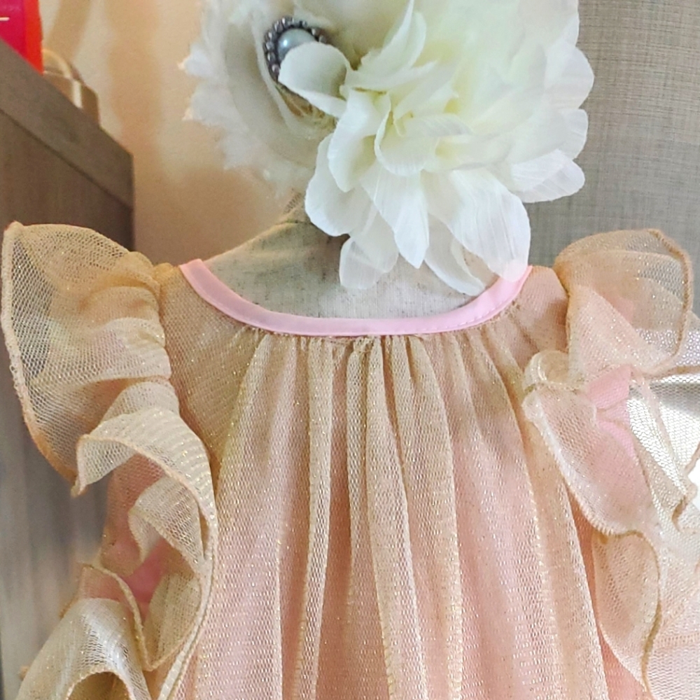 Girls Cream pearl/rhinestone floral headband hair bow Size Toddler + - Picture 2 of 5